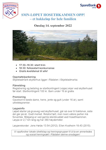 Hosethkammen opp 2022